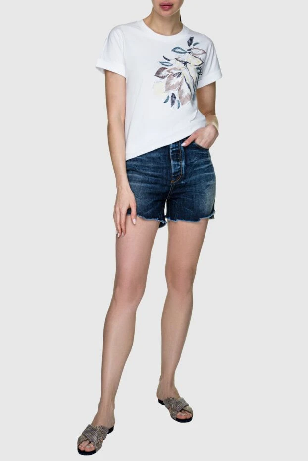 Ermanno Scervino woman blue cotton shorts for women купить с ценами и фото 158726 - photo 2