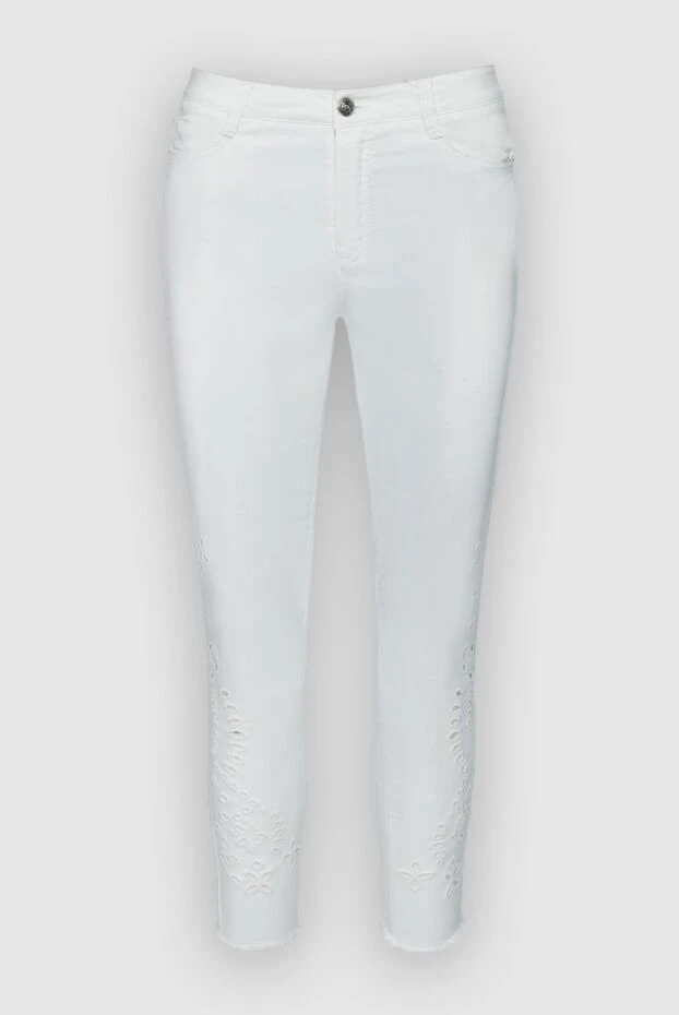 Ermanno Scervino woman white cotton jeans for women купить с ценами и фото 158728 - photo 1