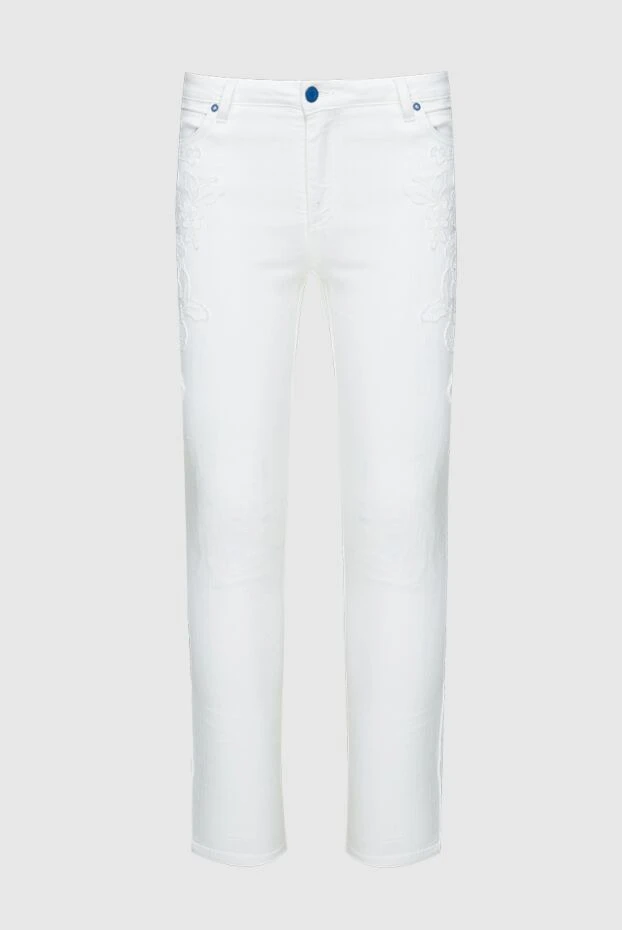 Ermanno Scervino woman white cotton jeans for women купить с ценами и фото 158731 - photo 1