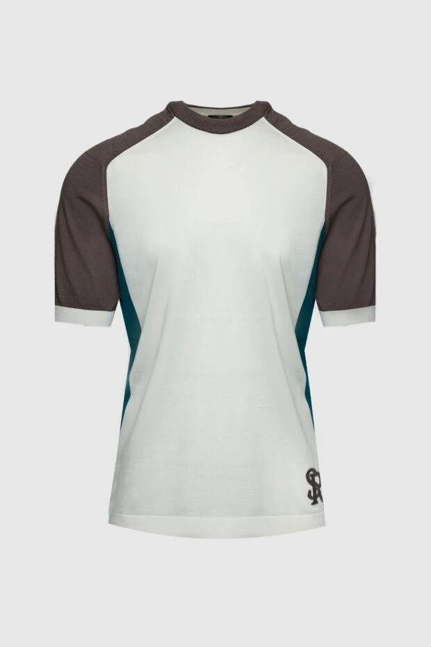 Stefano Ricci джемпер с коротким рукавом из шелка белый мужской 158748 - photo 1