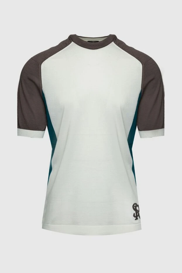 Stefano Ricci джемпер с коротким рукавом из шелка белый мужской 158748 - фото 1