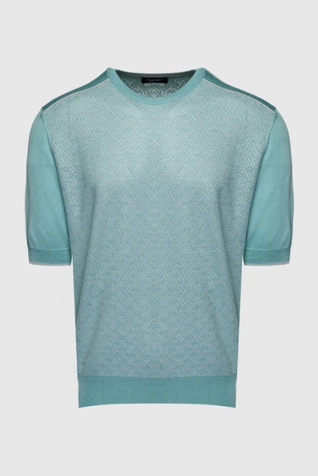 Stefano Ricci джемпер с коротким рукавом из шелка зеленый мужской 158754 - фото 1