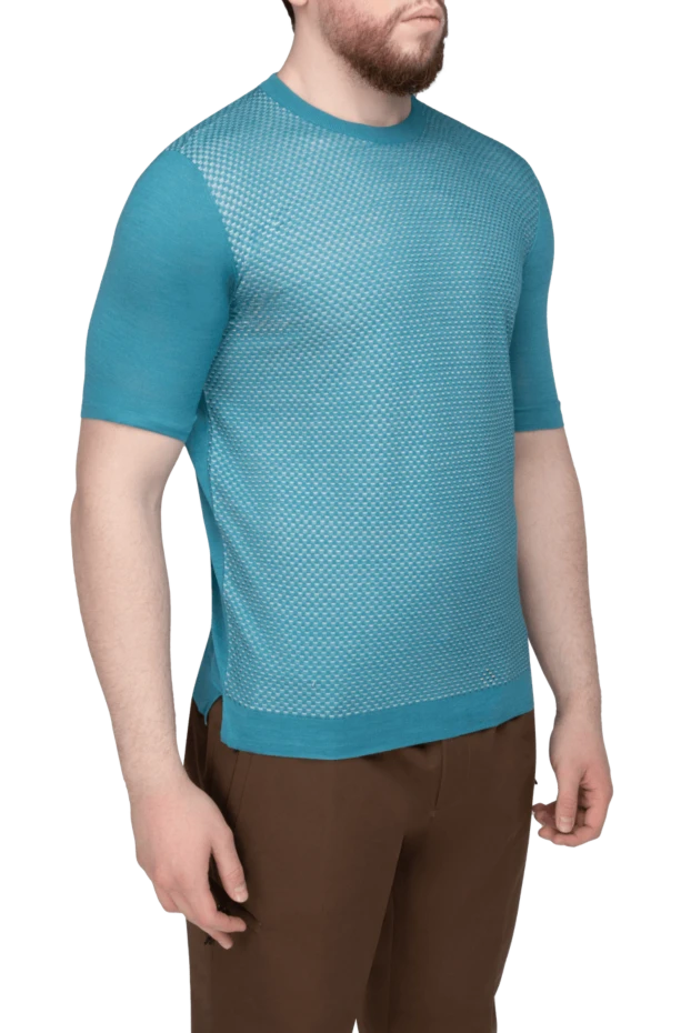 Stefano Ricci джемпер с коротким рукавом из шелка зеленый мужской 158762 - фото 3