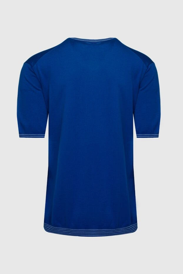 Stefano Ricci джемпер с коротким рукавом из хлопка синий мужской 158789 - фото 2