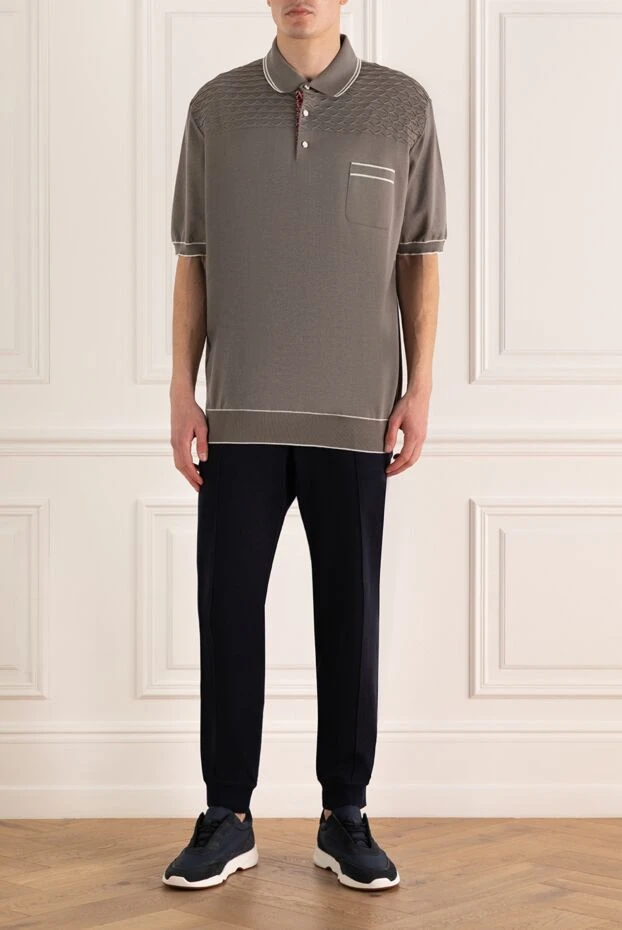 Ерлерге арналған мақтадан жасалған қоңыр поло - фото 2