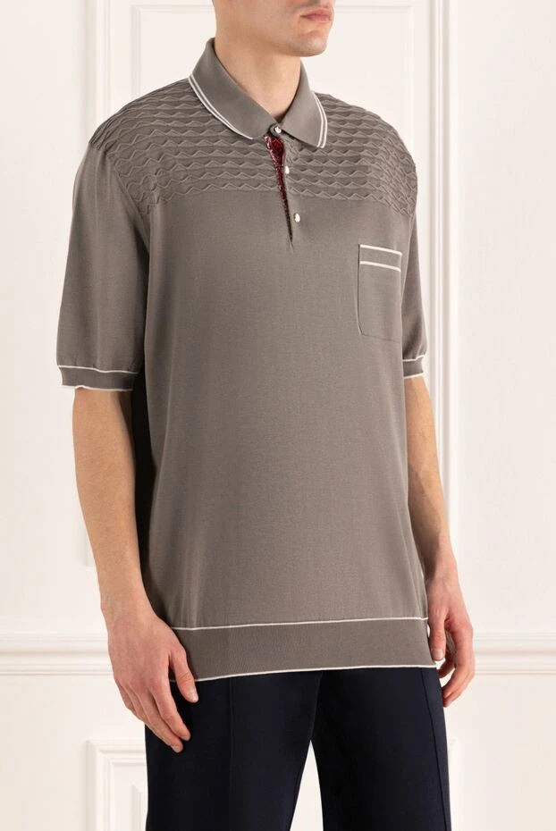 Stefano Ricci polo from cotton brown men's 158810 - photo 3