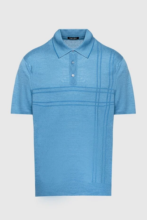 Ерлерге арналған көк жібек және зығыр поло - фото 1