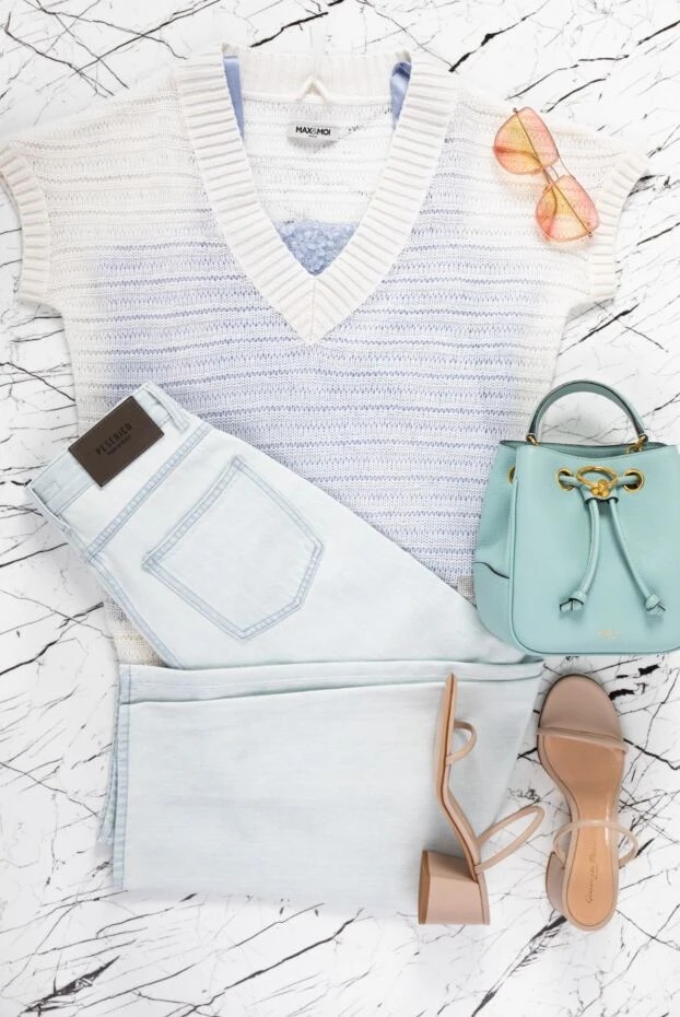 Max&Moi longline white women’s cashmere jumper with short sleeves 158859 - photo 2