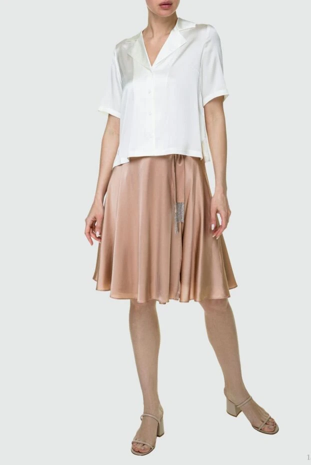 Max&Moi woman brown silk skirt for women купить с ценами и фото 158862 - photo 2