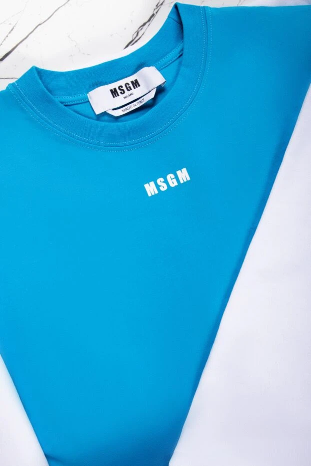 Blue cotton bodysuit for women - photo 2