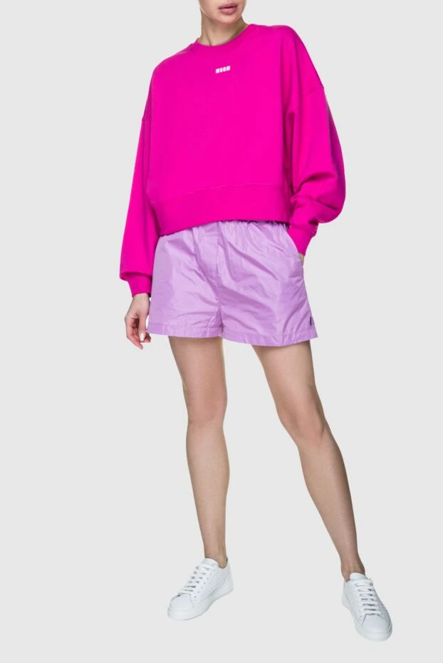 MSGM woman pink cotton sweatshirt for women купить с ценами и фото 158886 - photo 2