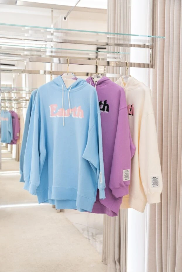 MSGM hoodie made of cotton purple for women 158893 - photo 3