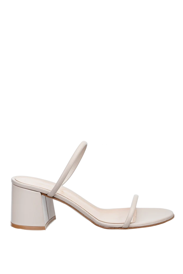 Gianvito Rossi woman beige leather sandals for women купить с ценами и фото 158916 - photo 1