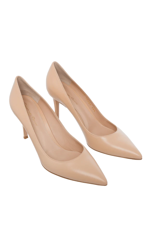 Miu Miu woman women's beige high-heeled shoes made of genuine leather 178355 - photo 3