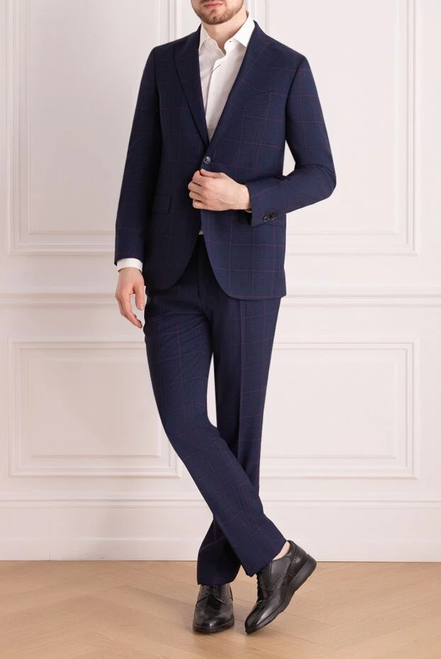 Sartoria Latorre man men's suit made of wool, blue купить с ценами и фото 158926 - photo 2