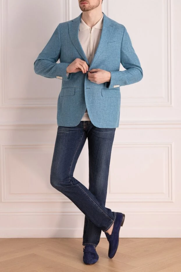 Sartoria Latorre man men's blue jacket купить с ценами и фото 158927 - photo 2