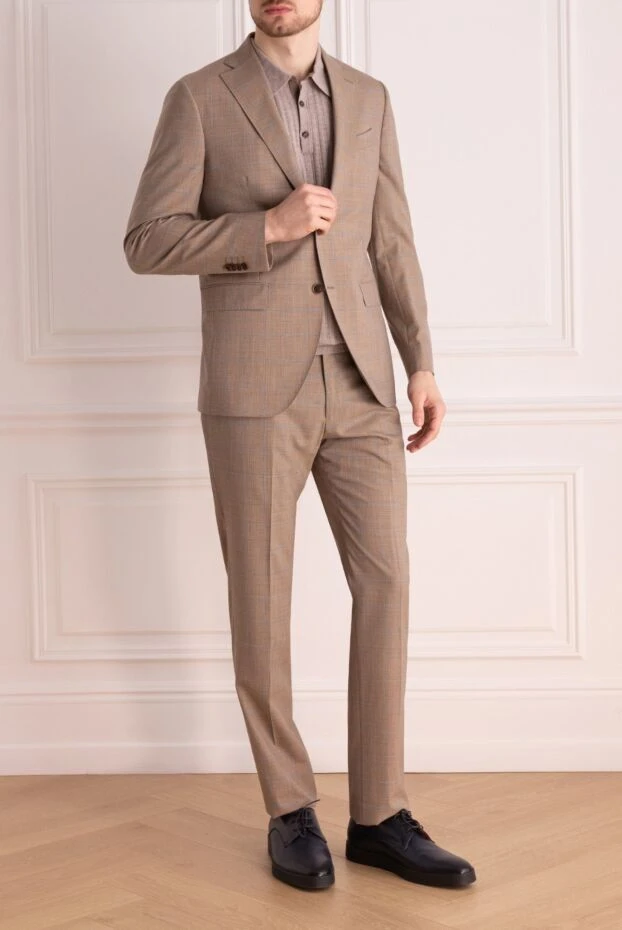 Sartoria Latorre man beige men's wool suit купить с ценами и фото 158934 - photo 2