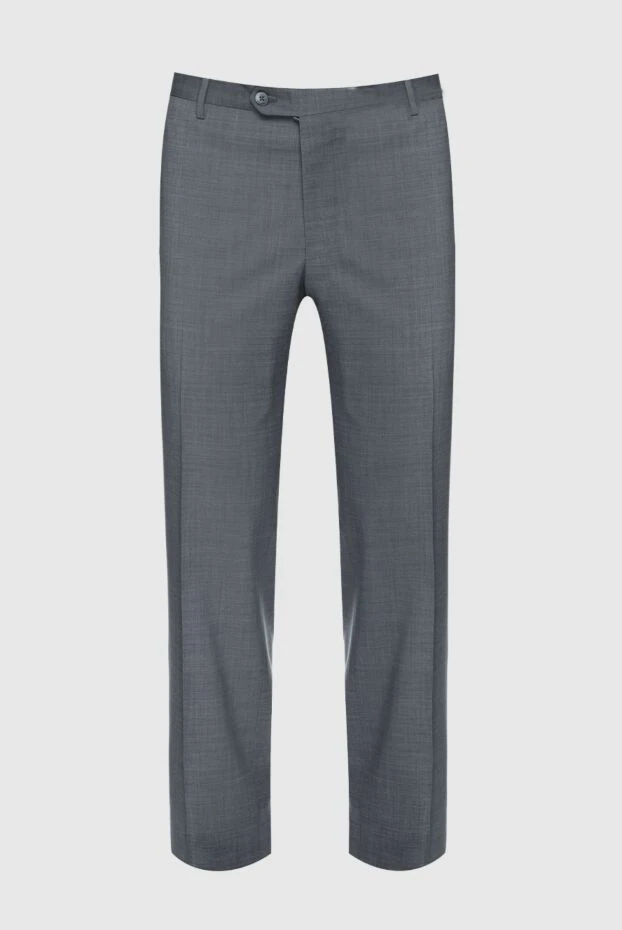 Cesare di Napoli man gray wool trousers for men купить с ценами и фото 158994 - photo 1