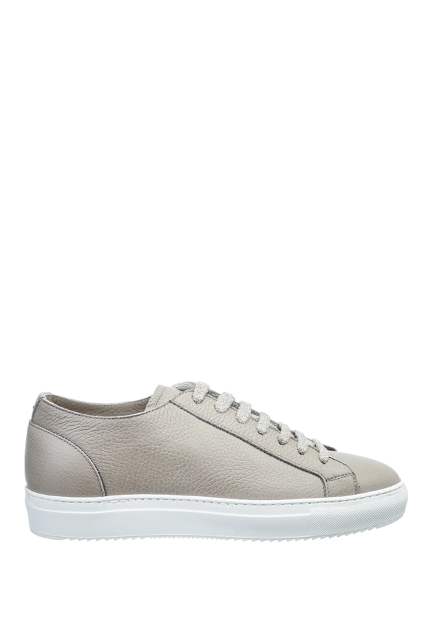 Doucal`s man beige leather sneakers for men 159013 - photo 1