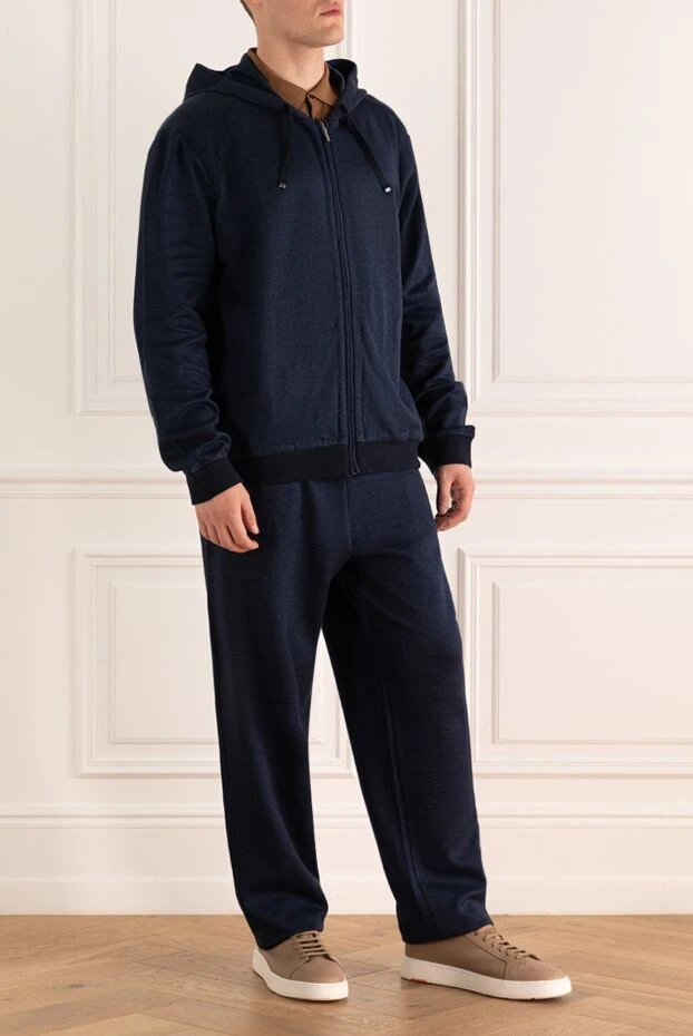 Cesare di Napoli man men's wool sports suit, blue 164038 - photo 3