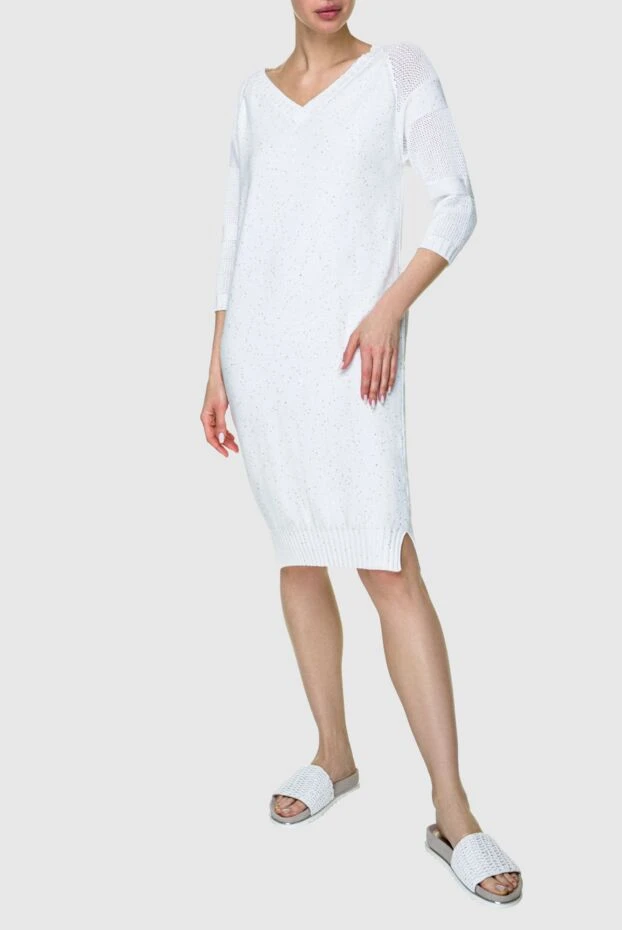 Panicale woman white cotton dress for women купить с ценами и фото 159058 - photo 2