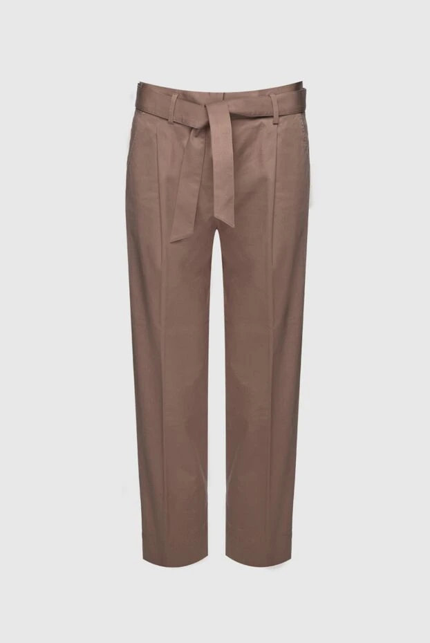 Tonet woman brown cotton trousers for women купить с ценами и фото 159114 - photo 1