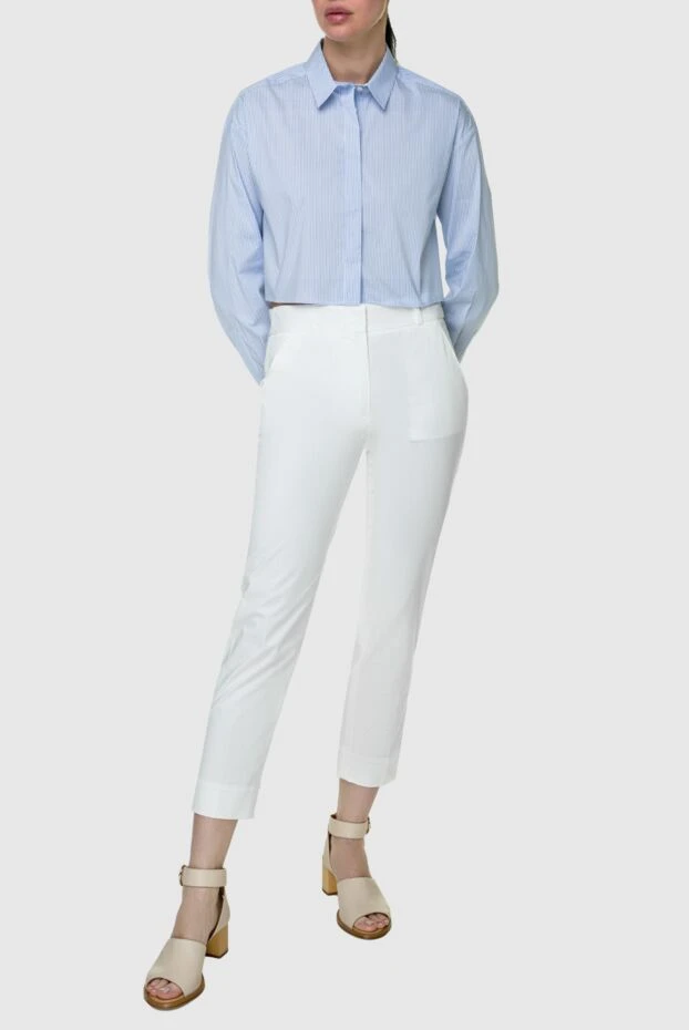 Tonet woman white cotton trousers for women купить с ценами и фото 159115 - photo 2