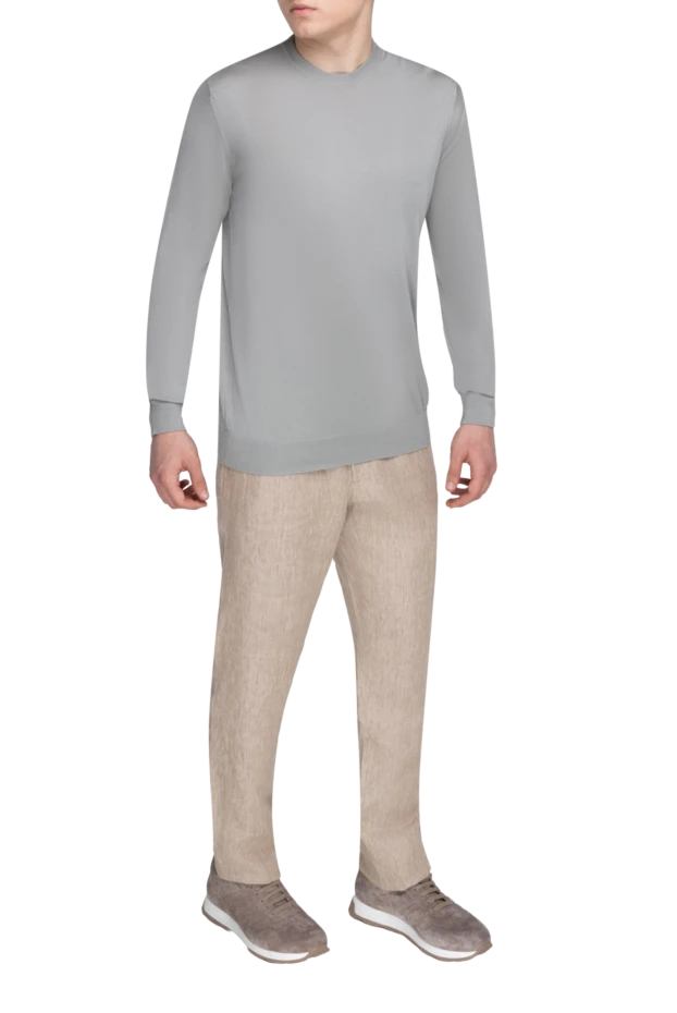 Dalmine man gray silk jumper for men купить с ценами и фото 159133 - photo 2