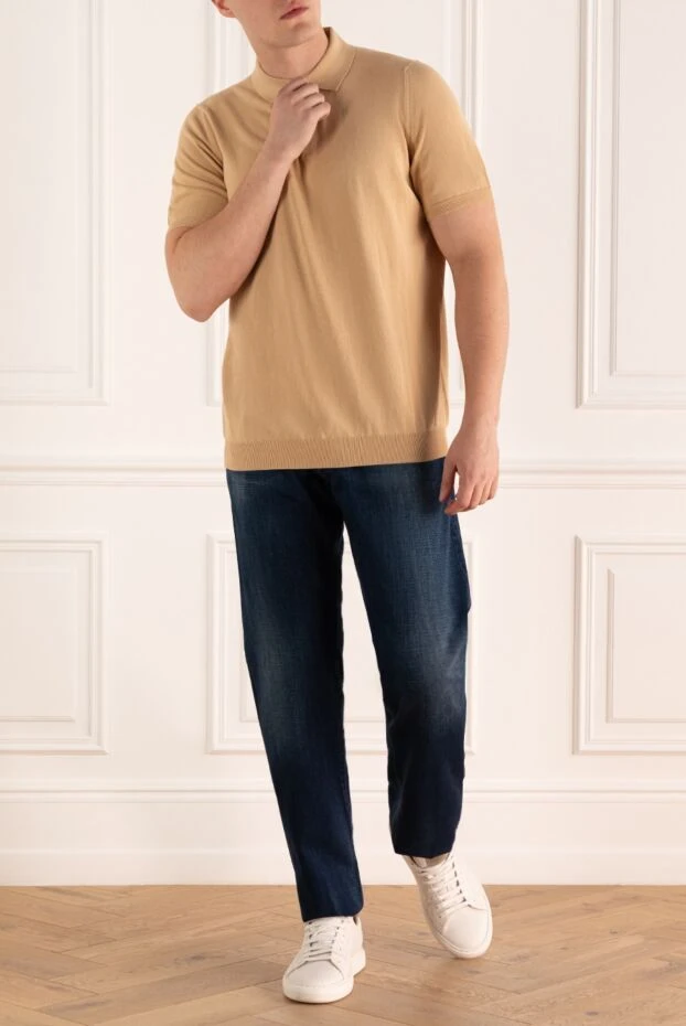 Dalmine man cotton polo beige for men купить с ценами и фото 159141 - photo 2