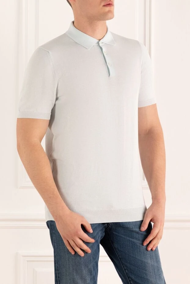 Dalmine белое поло из дышащего хлопка с коротким рукавом
 159150 - фото 3