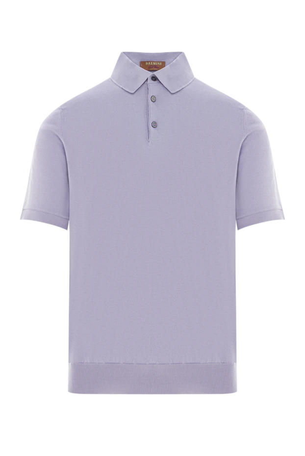 Dalmine поло с длинным рукавом из хлопка голубое мужское 159157 - фото 1