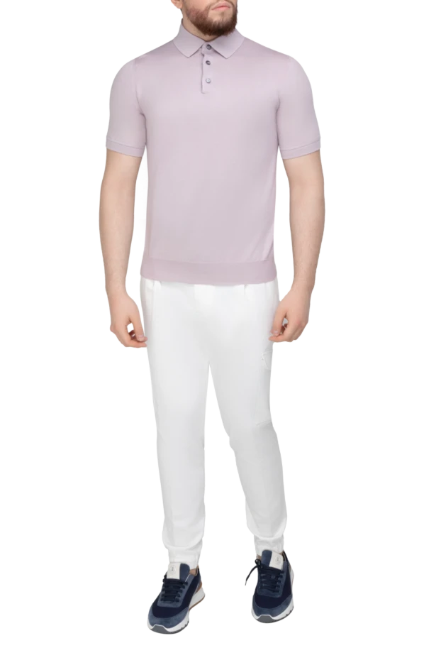 Dalmine man white cotton polo for men купить с ценами и фото 159158 - photo 2