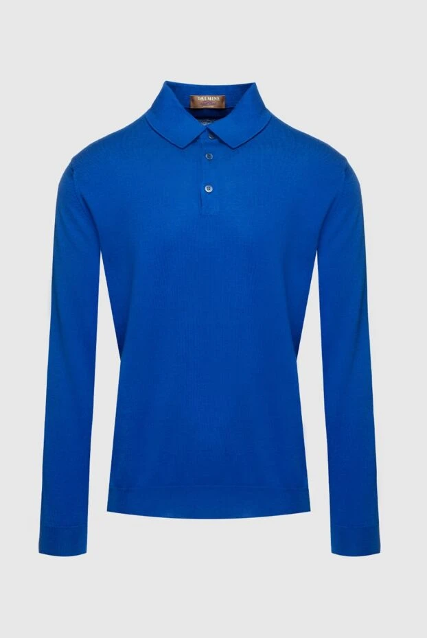 Dalmine man cotton long sleeve polo blue for men купить с ценами и фото 159162 - photo 1