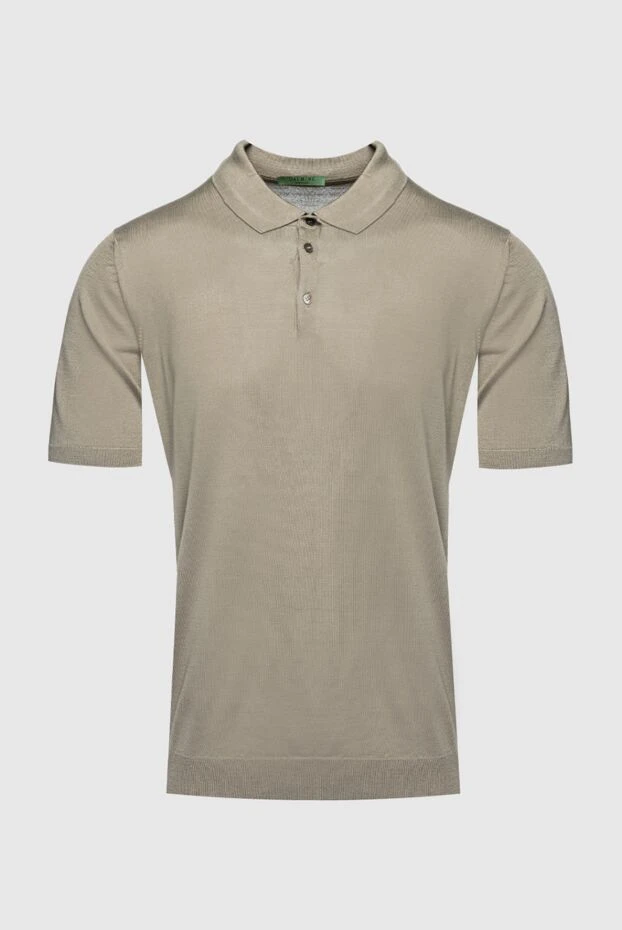 Dalmine man beige silk polo for men купить с ценами и фото 159166 - photo 1