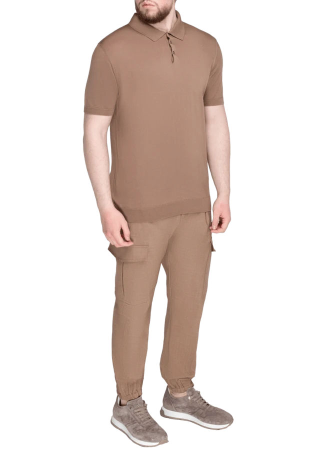 Dalmine man silk polo brown for men купить с ценами и фото 159167 - photo 2