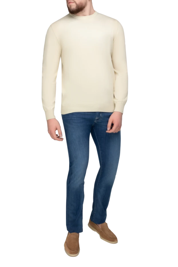 Dalmine man cotton jumper beige for men купить с ценами и фото 159168 - photo 2