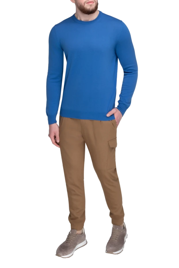 Dalmine man cotton jumper blue for men купить с ценами и фото 159176 - photo 2