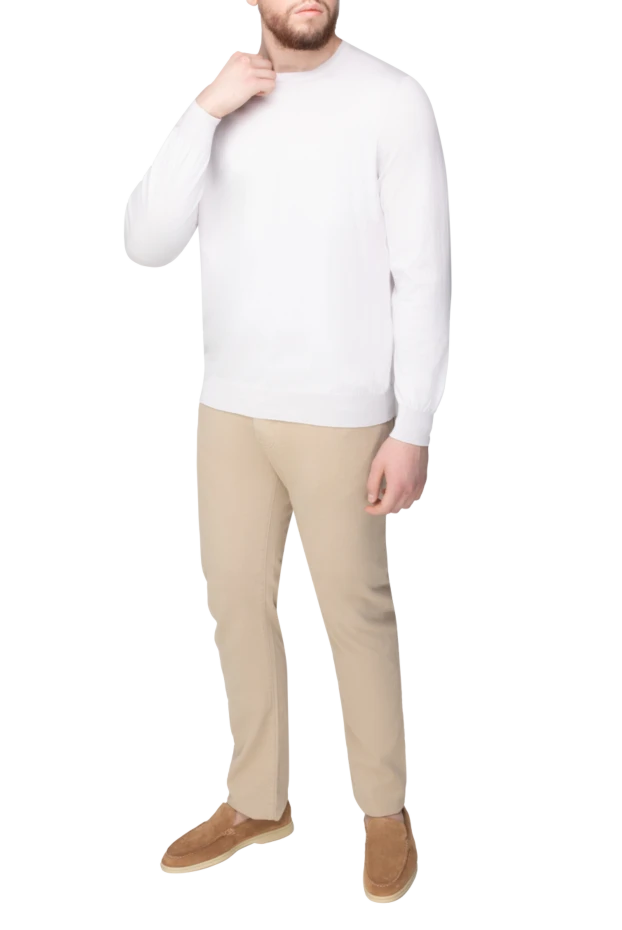 Dalmine man white cotton jumper for men купить с ценами и фото 159183 - photo 2