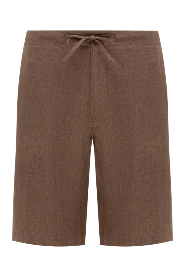 Loro Piana man brown linen shorts for men купить с ценами и фото 159220 - photo 1