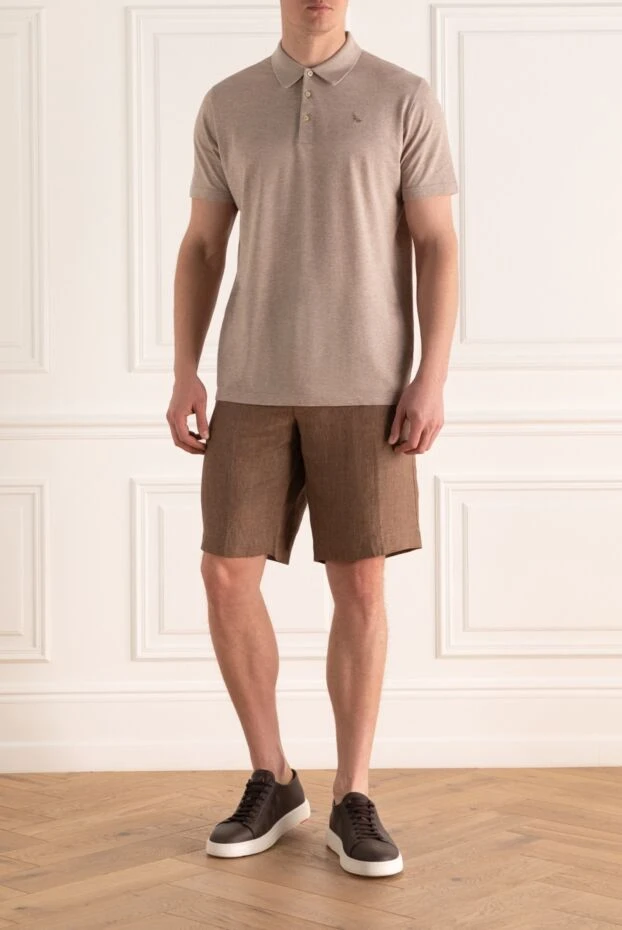 Loro Piana man brown linen shorts for men купить с ценами и фото 159220 - photo 2