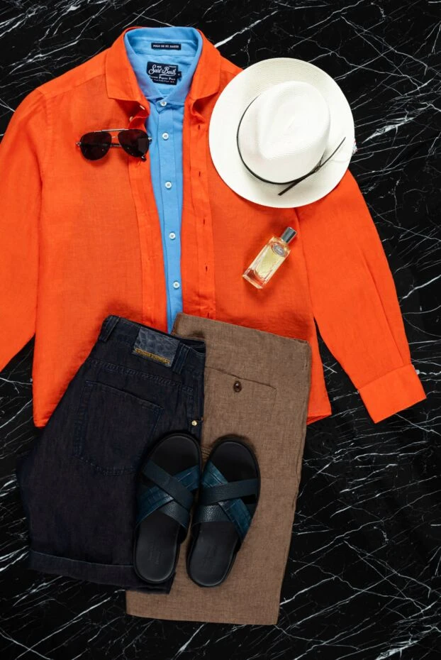 Loro Piana men's linen shorts brown classic summer
 159220 - photo 3