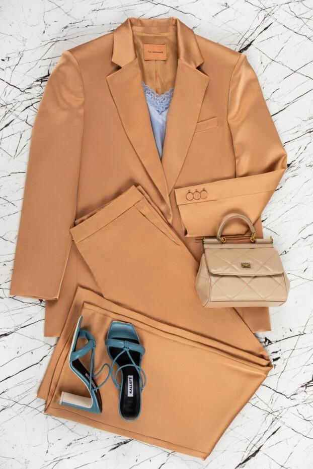 The Andamane брючный костюм из полиэстера бежевый женский 159227 - фото 2