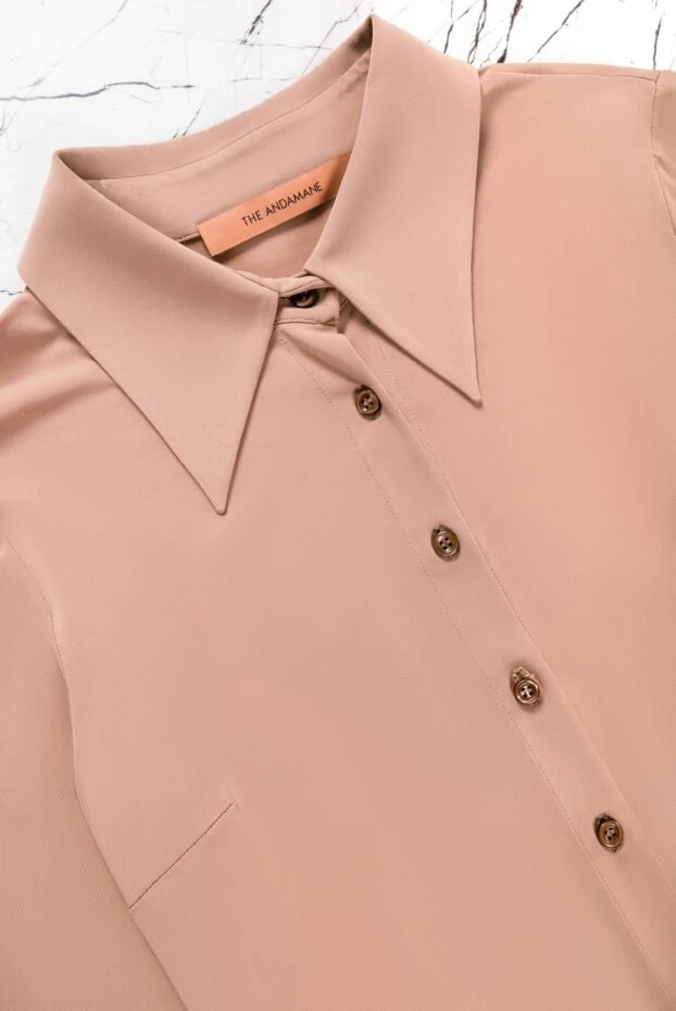 The Andamane бежевое платье на пуговицах из струящейся вискозы
 159235 - фото 2