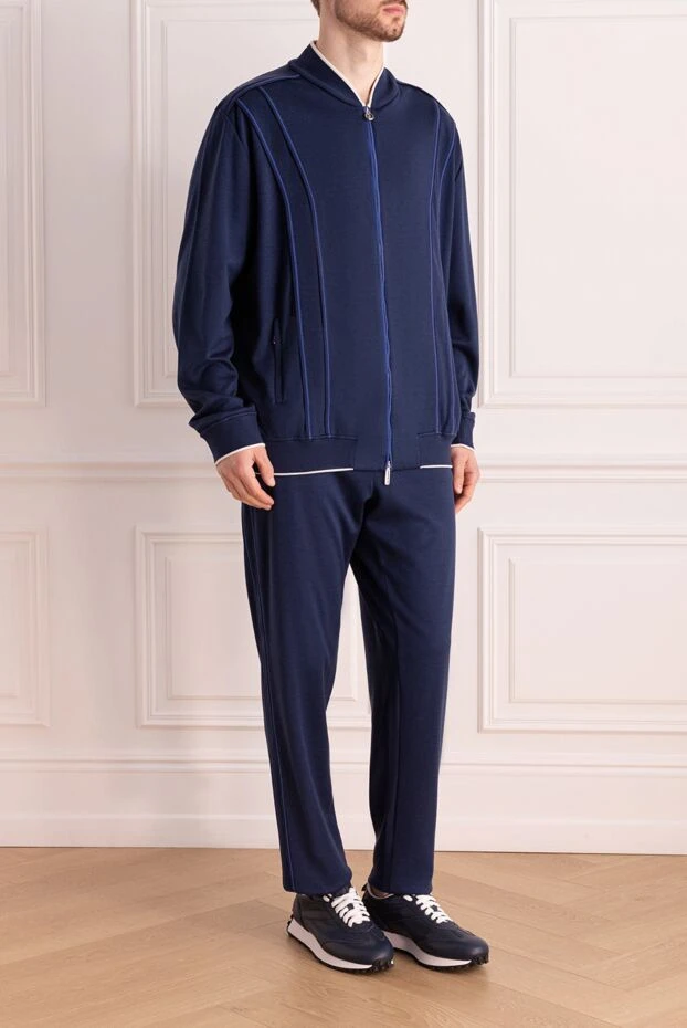 Stefano Ricci sports suit for men made of cotton, silk and polyamide blue 159244 - photo 3