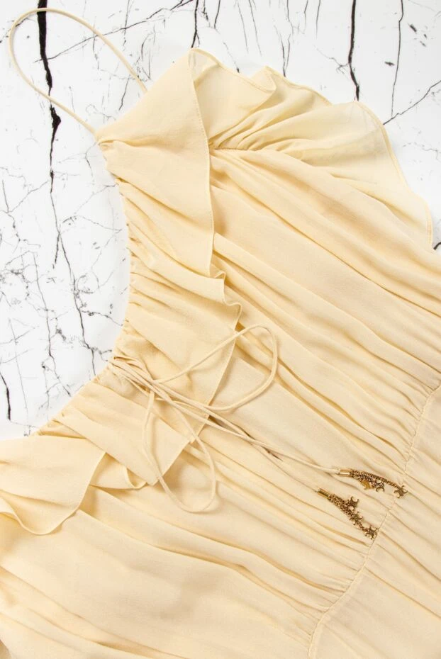 Celine платье из шелка желтое 159261 - фото 2