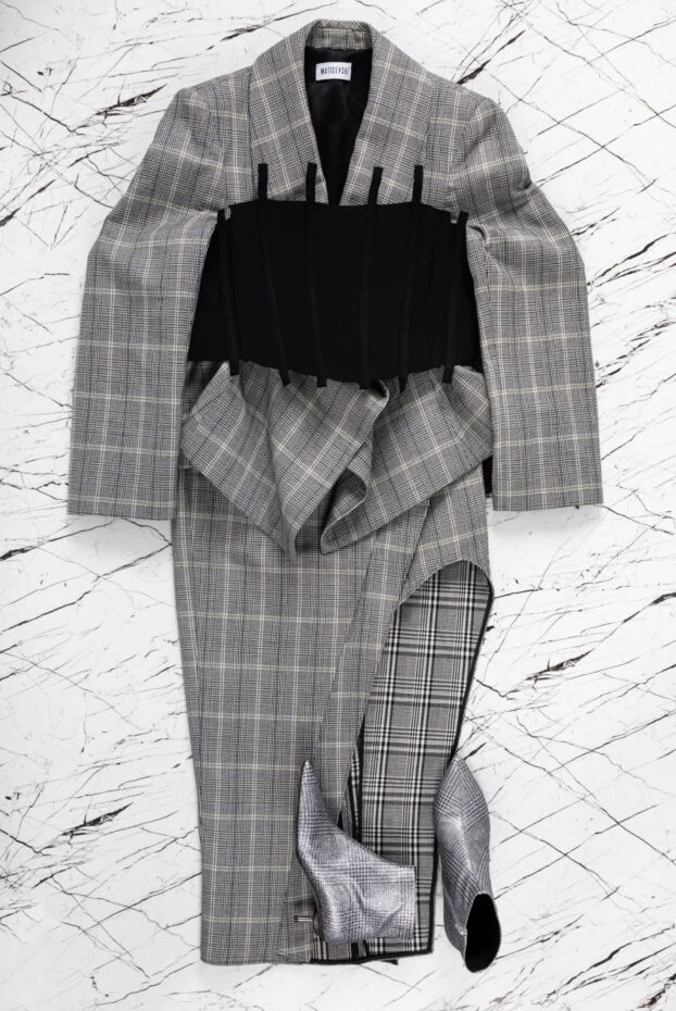 Maticevski костюм с юбкой из льна и хлопка серый женский 159275 - фото 3