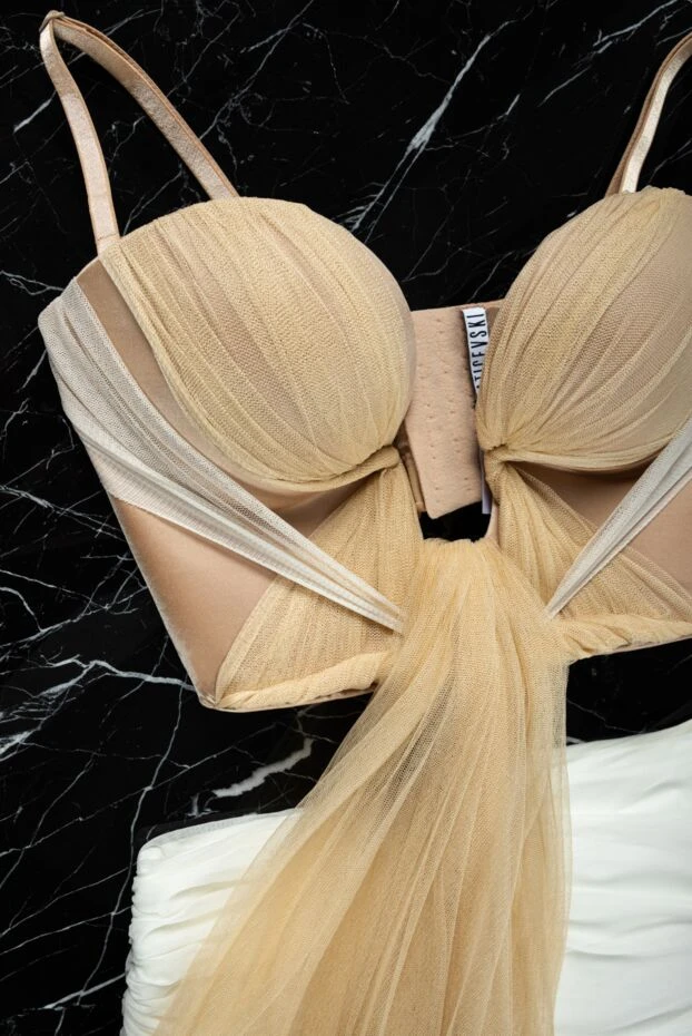 Maticevski топ из нейлона и эластана бежевый женский 159277 - фото 3