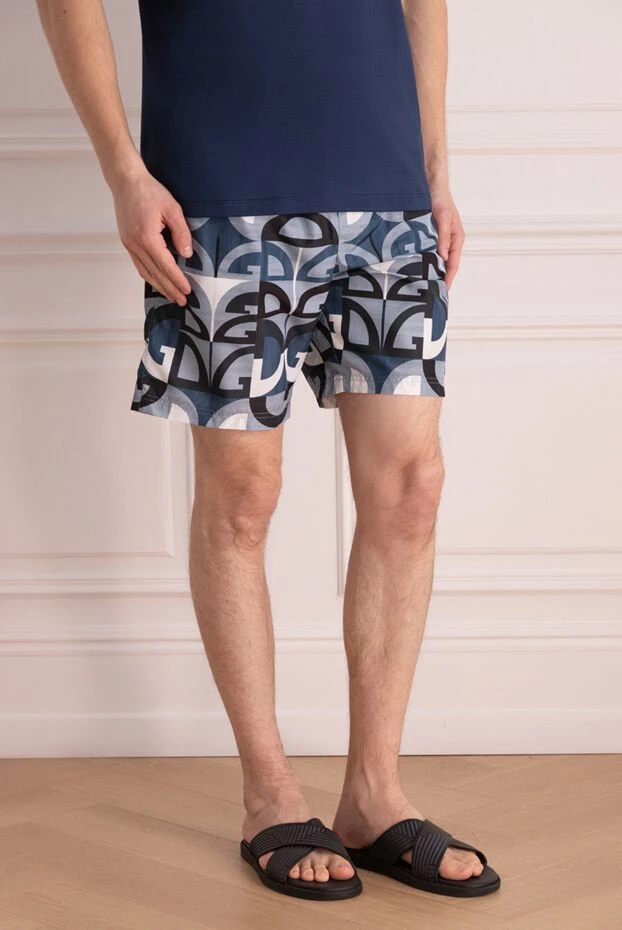 Dolce & Gabbana летние мужские шорты для плавания с графическим орнаментом
 159306 - фото 3