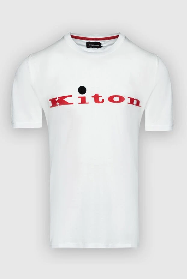 Kiton man white cotton t-shirt for men купить с ценами и фото 159338 - photo 1