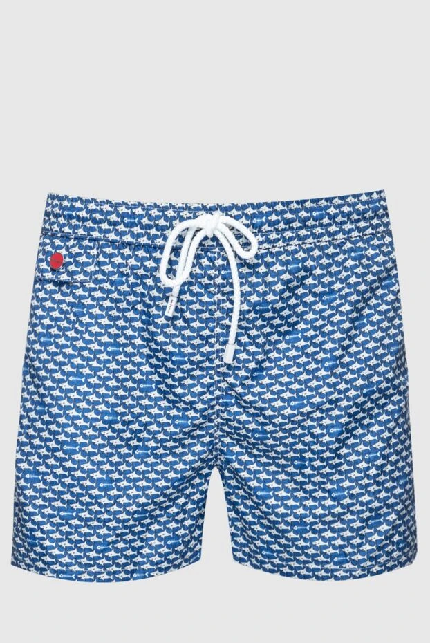 Kiton man blue polyester beach shorts for men купить с ценами и фото 159341 - photo 1